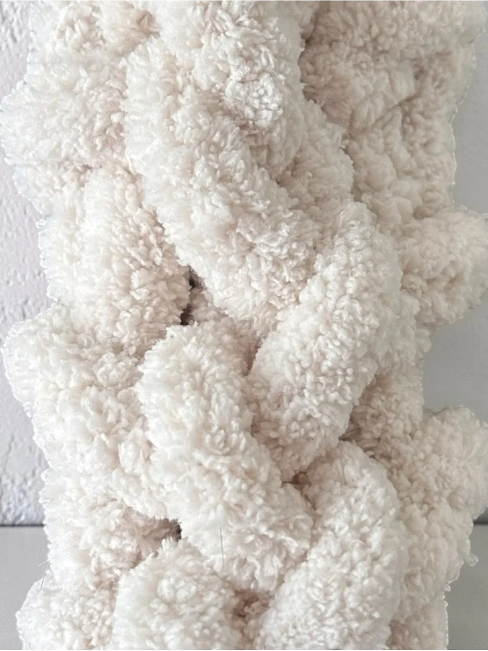 Hand made by me, Chunky Cream Knit Scarf - Women Accessories